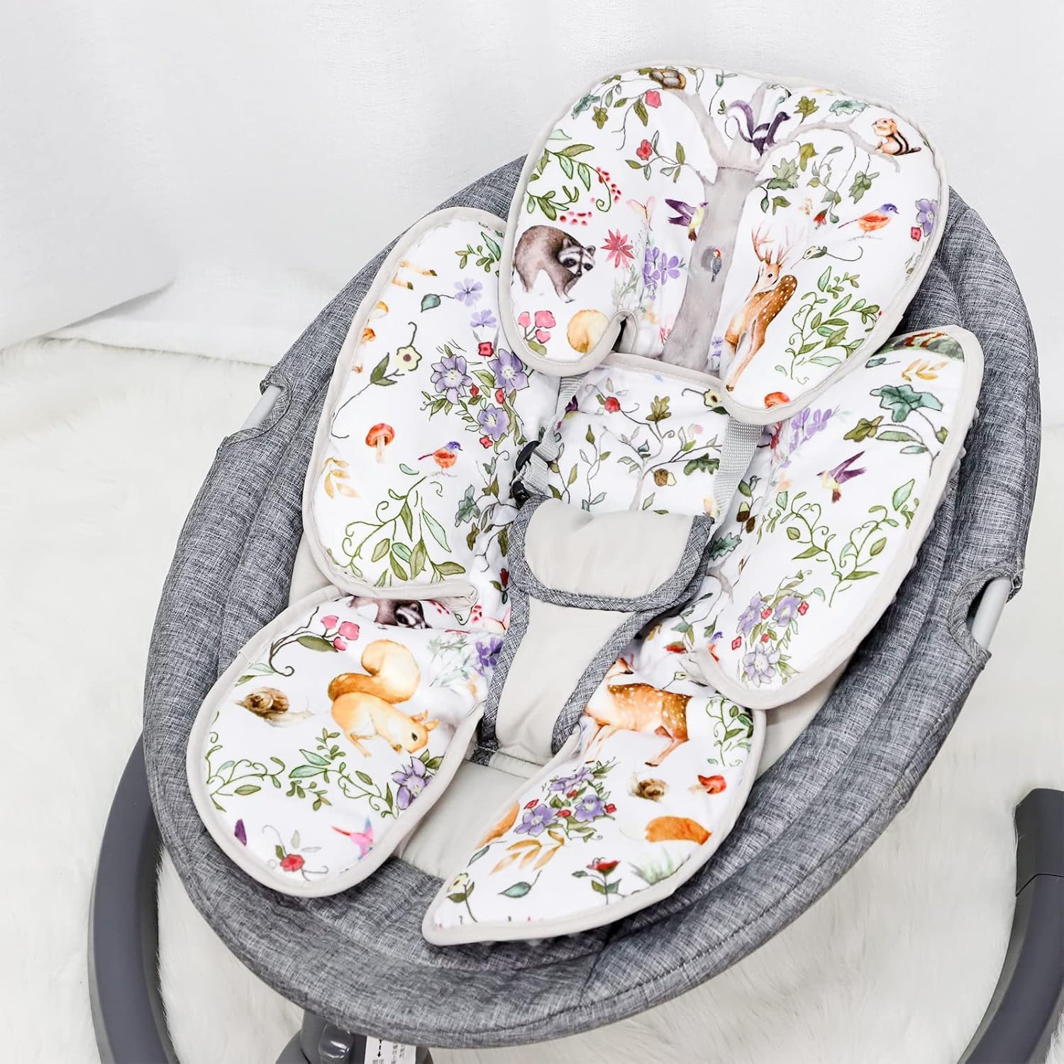 TANOFAR Coussin de siège auto 2-en-1 pour nouveau-né, support de tête pour siège auto bébé filles garçons, coussin de soutien de tête extra doux pour siège auto bébé, poussettes, rebondisseurs