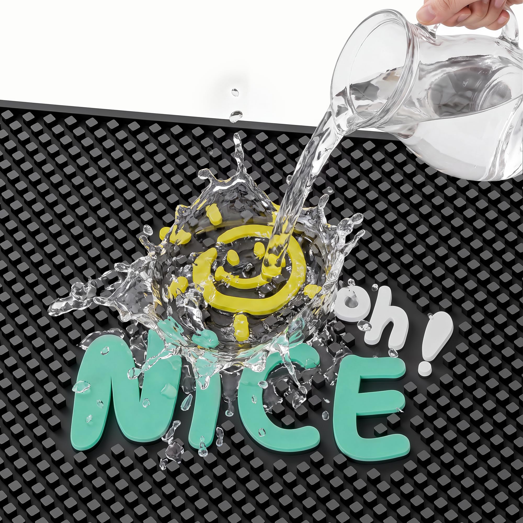17"x13" Bar Mat Coffee Mat Utensil Mat Tool Mat for Countertop Anti Slip Cleaning and Drying — Amazon image 4
