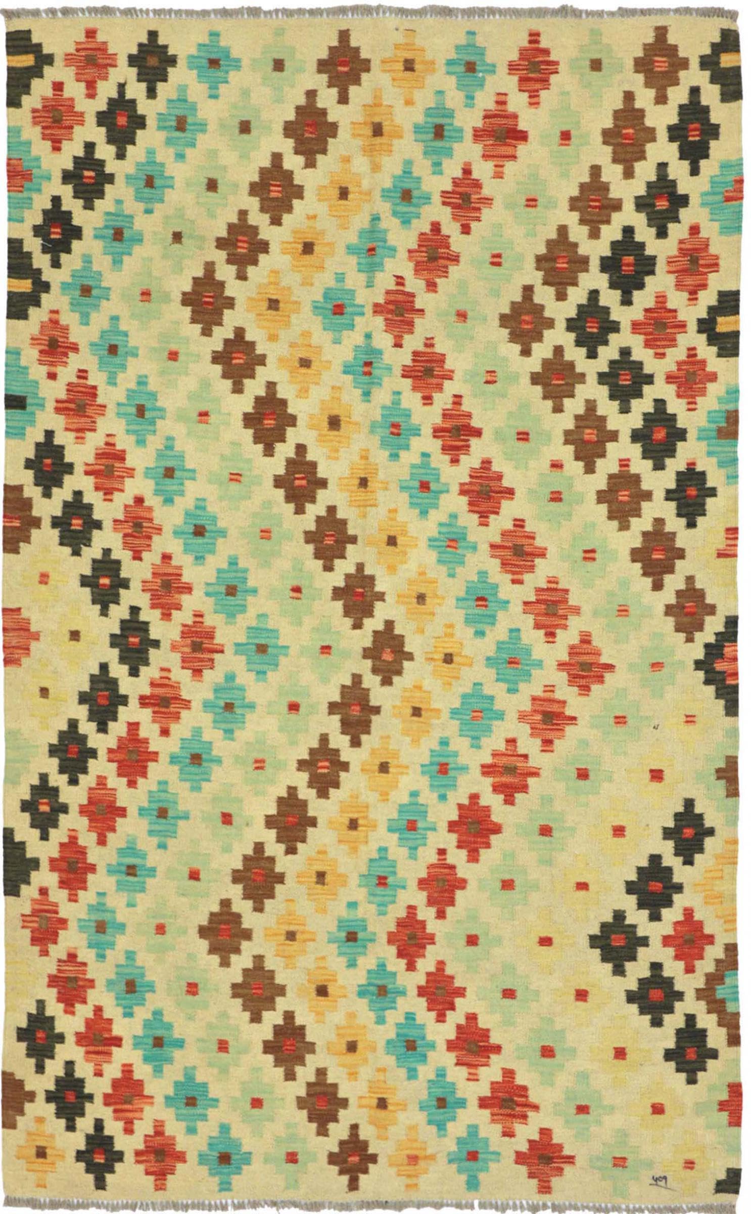 Tapis d'Orient Kilim Afghan en laine 151x215 cm pour réchauffer l'ambiance de votre salon