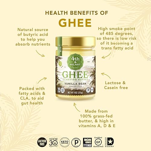 Miniatura 7 de 4th & Heart Paquete de ghee alimentado con pasto de sal rosa del Himalaya y vainilla