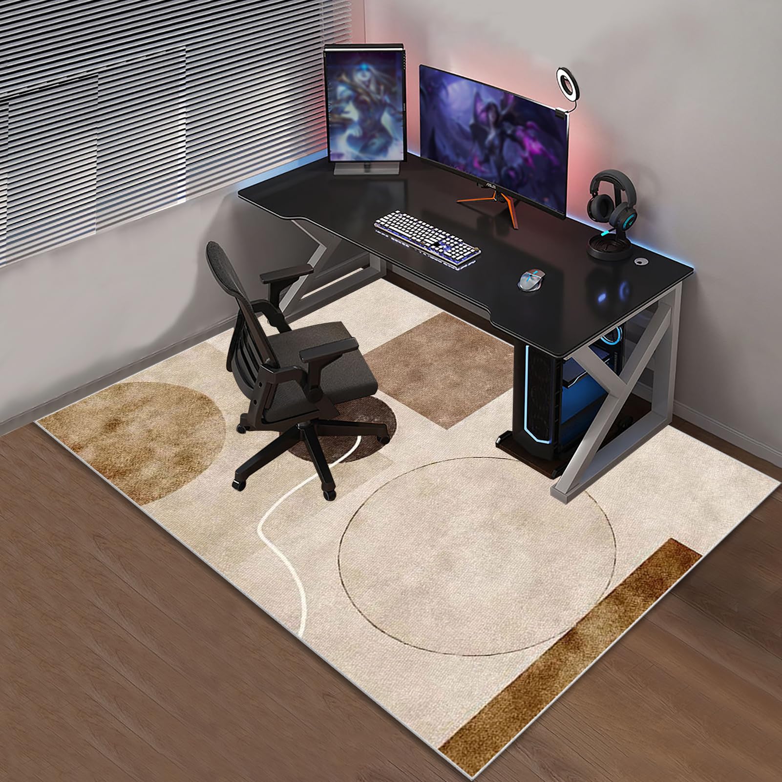 Tappeto Sedia Ufficio Tappeto Sotto Sedia Rotelle Tappeto Sedia Gaming Antiscivolo Antigraffio Tappeto Gaming Pavimento Per Pavimenti in Legno Duro Tappetini Per Sedie Multisuperficie 200 x 280 cm