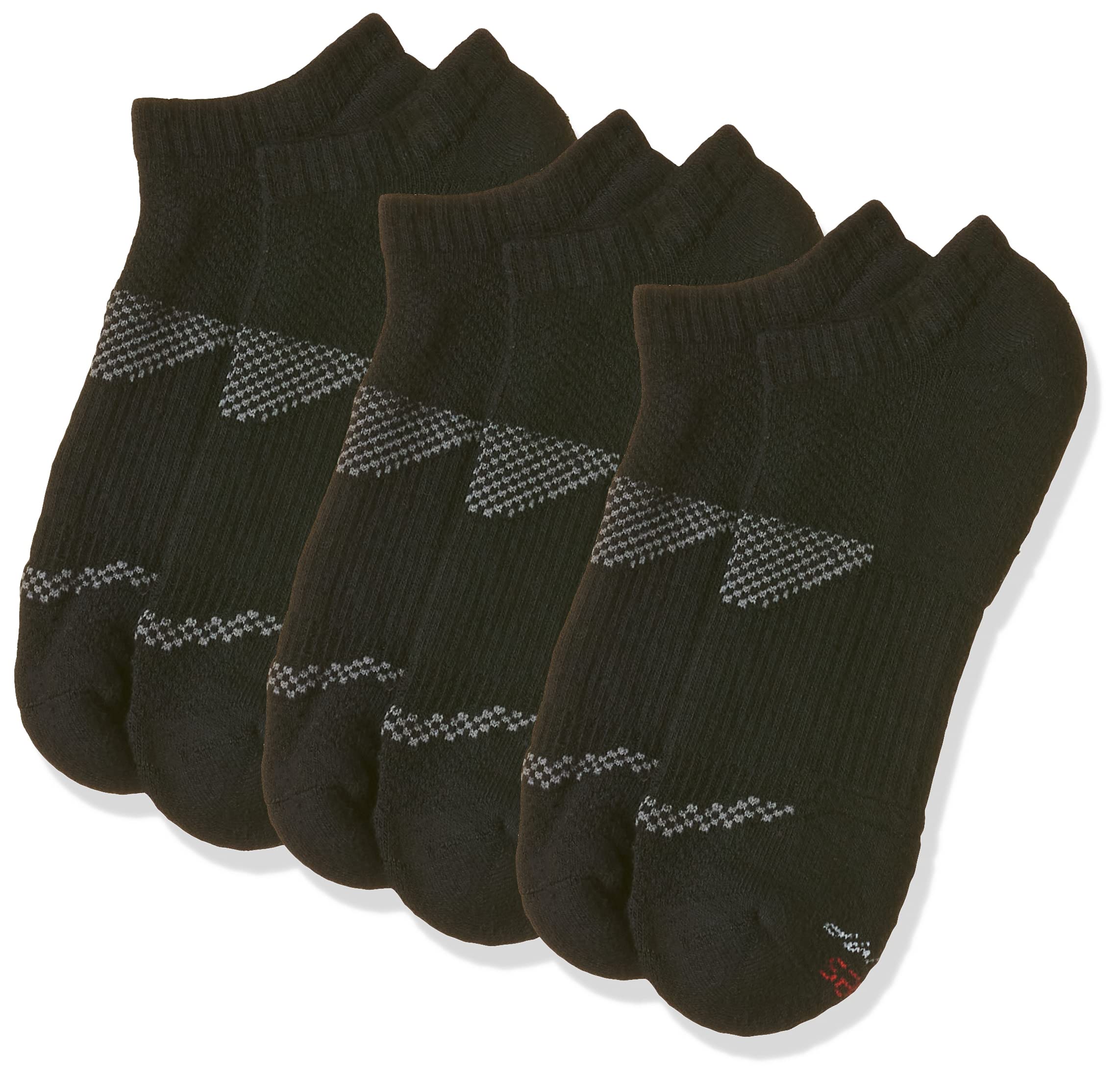 HanesMen's 317Xt3 X-Temp Perfomance Power Cool No Show Socks (Pack Of 3), Size 6-12, Black