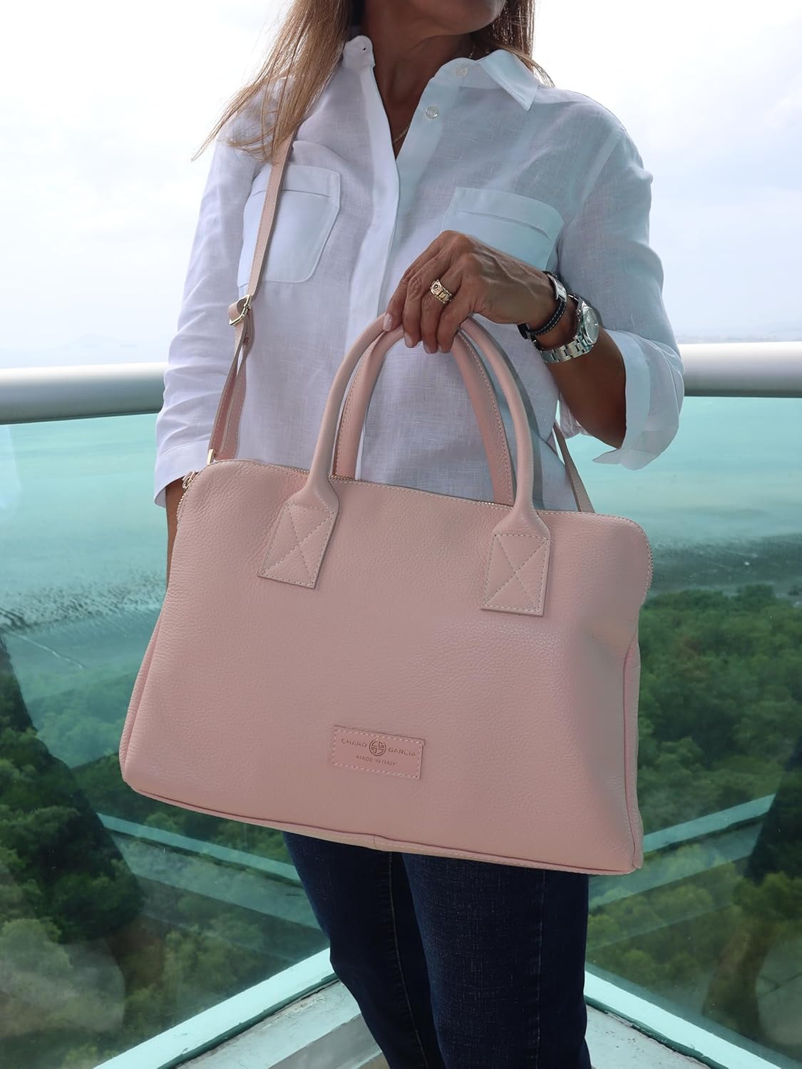 Premium Italian Leather Handmade in Florence, Italy. Satchel Shoulder Bags for Women with Full-Grain Leather Made in Italy - Image 2