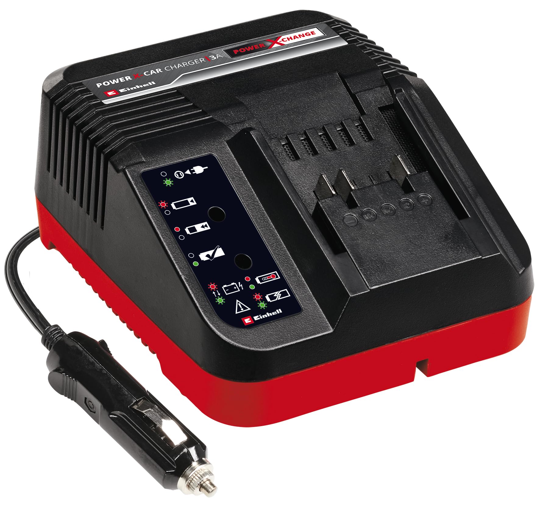 Einhell Orijinal Şarj Cihazı Power X-Car Charger 3A Power X-Change (Li-Ion, 18 V, 12 V soket, sürekli akü takibi ve akıllı şarj yönetimi, 7'li LED gösterge) - 4512113