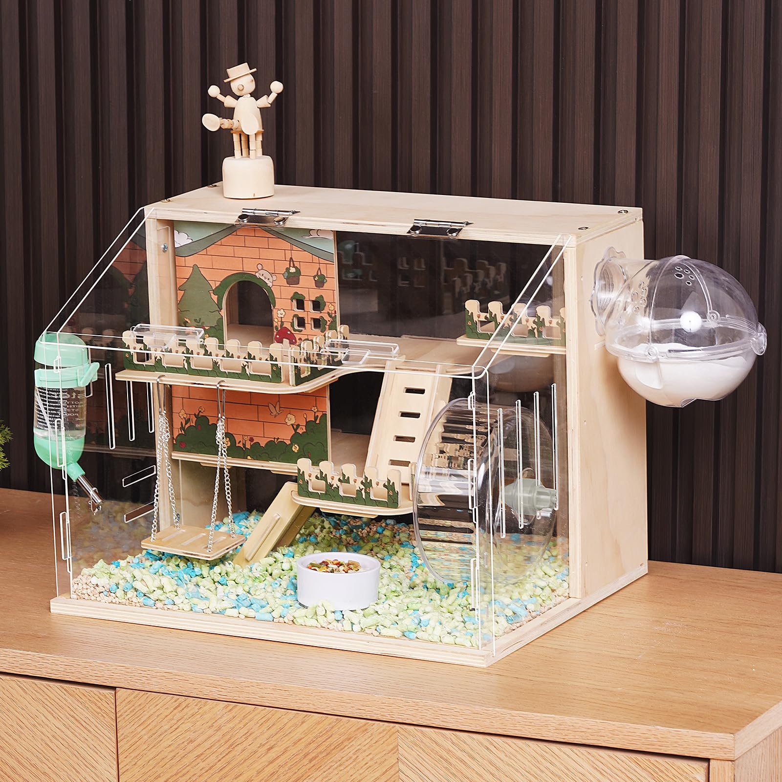 11 In Wooden Hamster Cage With All Accessories 15 Desertcart