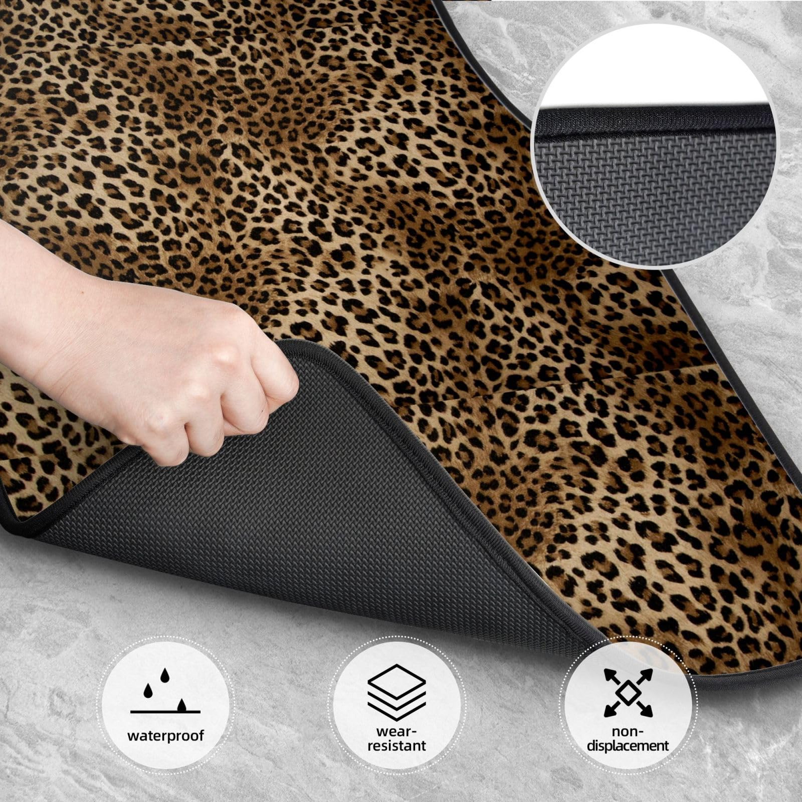 Klassischer Leopardenprint, 4er-Set Auto-Fußmatten, Neopren-Fußmatten für Fahrzeuge, rutschfeste Auto-Fußmatten, Autozubehör