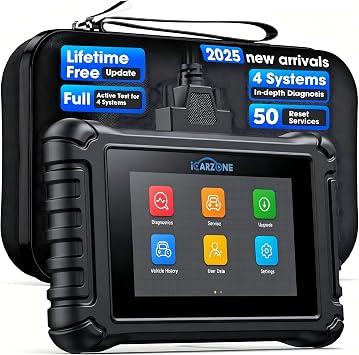 4 Systems OBD2 Scanner UR600 ABS SRS Engine Transmission Car Code Reader with 50 Services Bidirectional Test of 4 Systems Battery Test ECU Coding Diagnostic Scan Tools Lifetime Free Upgrade