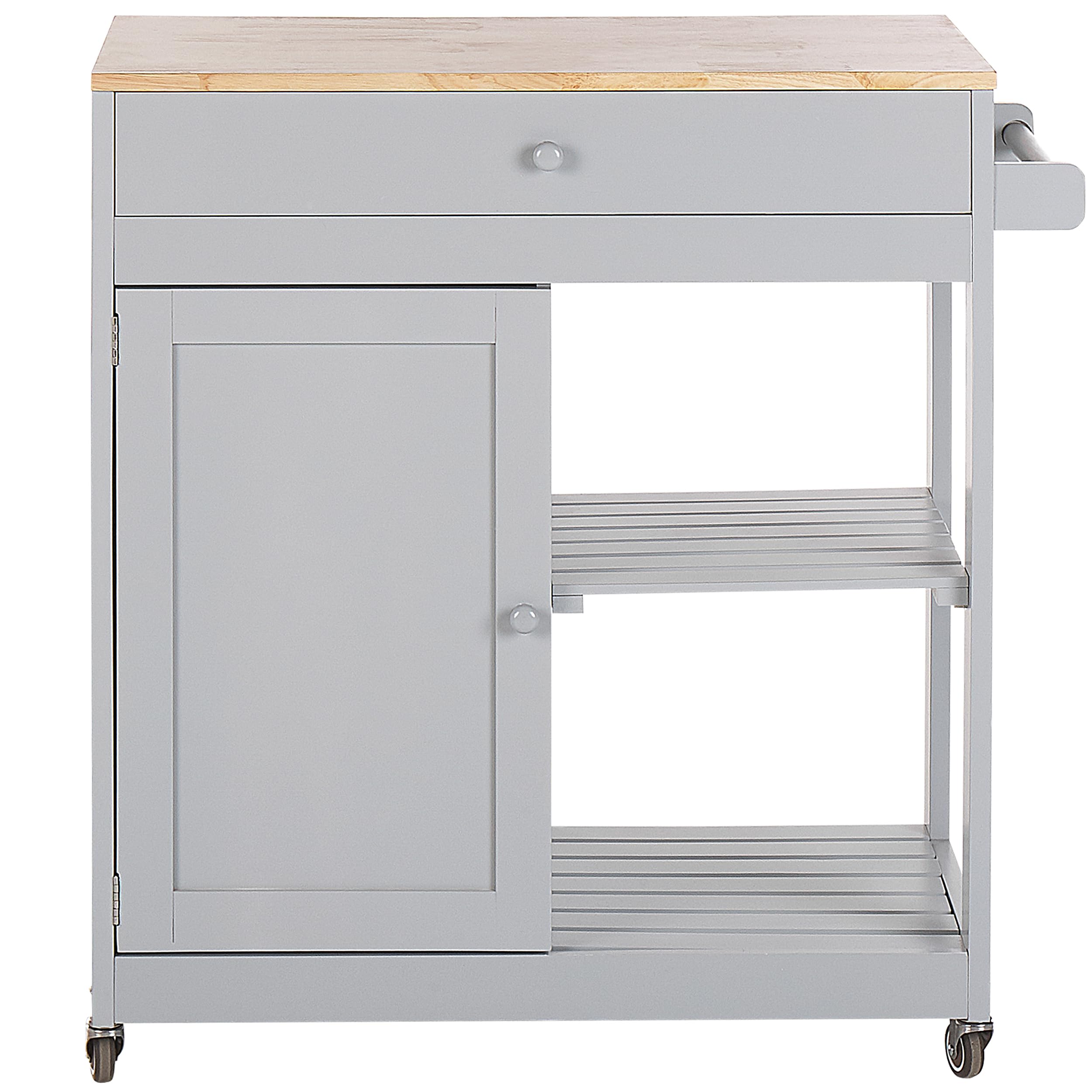 DESSERTE SUR ROULETTES Avec 2 Tiroirs Plateau Suppérieur En Bois Et