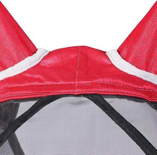 Vista 68 de Harrison Howard CareMaster Pro - Máscara luminosa para mosca de caballo, gran espacio para los ojos, nariz larga con orejas, protección UV para Azul