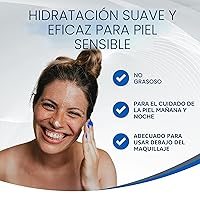 Vista 2 de Vanicream Hidratante facial diario con ceramidas y ácido hialurónico, formulado sin irritantes comunes para personas con piel sensible, 3 onzas