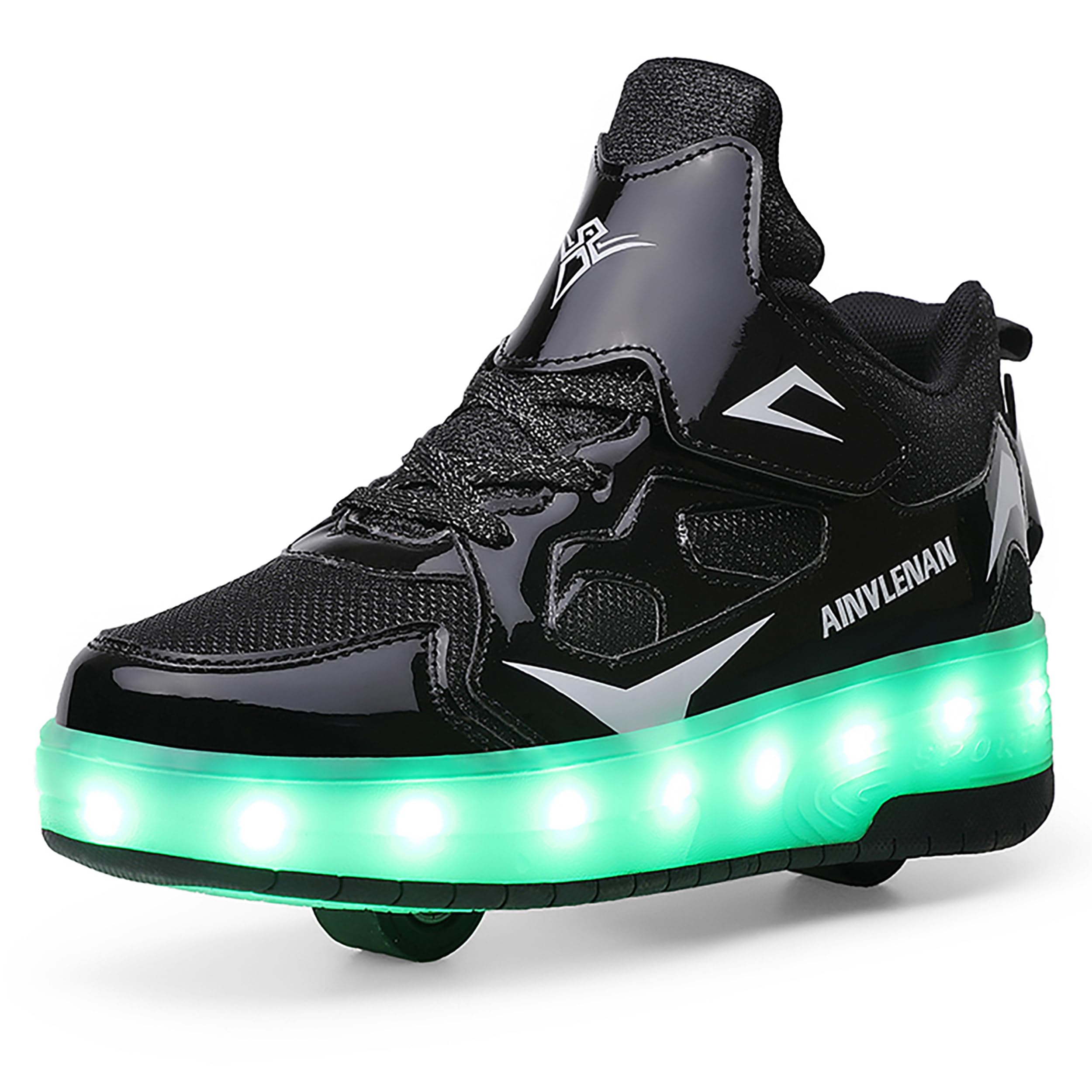 Chłopięce dziewczęce buty na deskorolkę z migającymi diodami LED, buty z rolkami, automatyczne zwijanie, komfortowe, outdoorowe buty sportowe dla dzieci