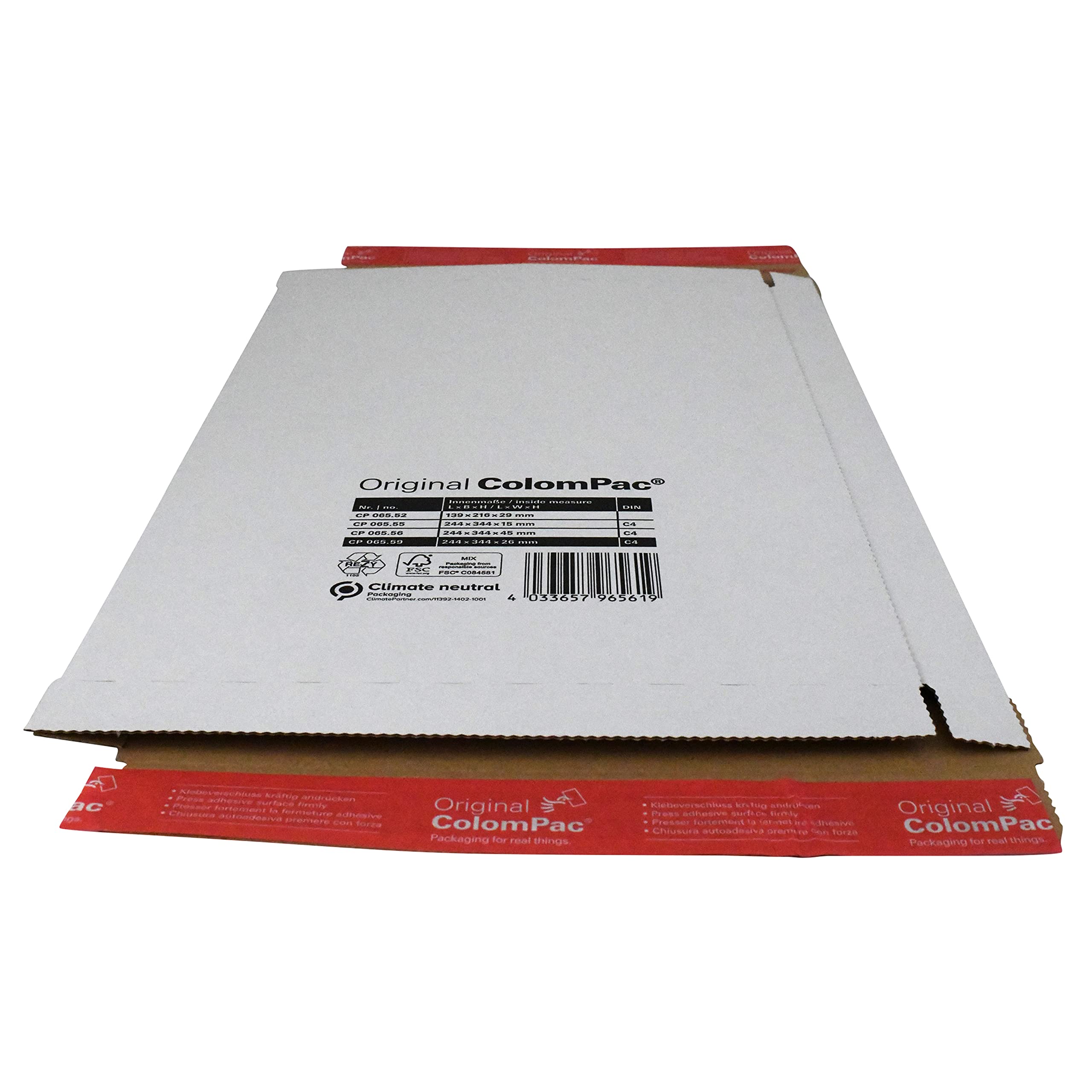 ColomPac Versandverpackungen weiß CP065.59 für Warenpost International XS (100)