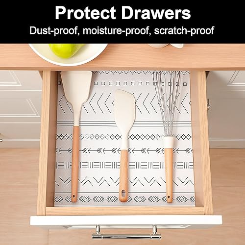 Vista 38 de Cooyes - Revestimiento para estantería de alacena, refrigerador, cajón, cocina, almacén, escritorio, tapete no adhesivo, antideslizante, duradero