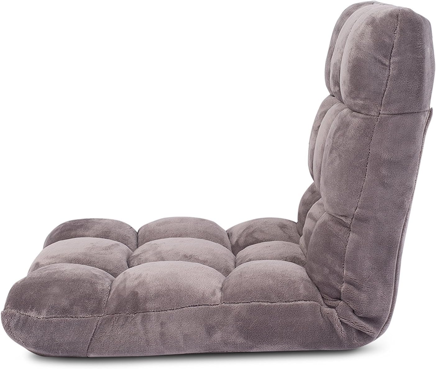 Lief Orthopedic Memory Foam Floor Chair with Back Support Adjustable Relaxing Backrest (Grey)