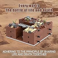 Vista 7 de WW2 Battlefield - Juego de bloques militares de esquina izquierda (200 piezas) adecuado para creación secundaria militar MOC