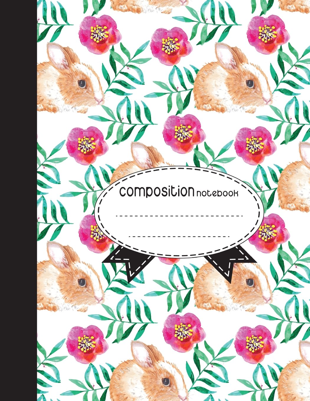 Composition Notebook, 8.5 x 11, 110 pages : cute-bunnies: (School Notebooks)