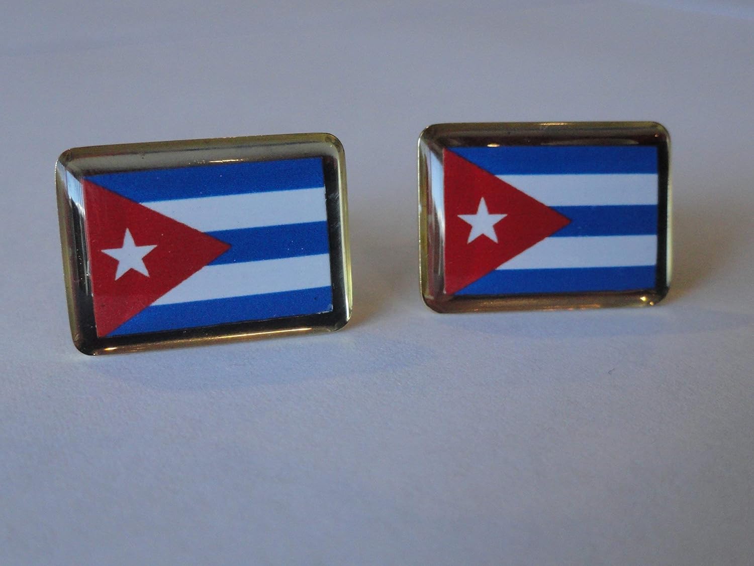 Cuban Flag Cufflinks, Lapel Pins, Tie Bars, Earrings, Jewelry and Accessories