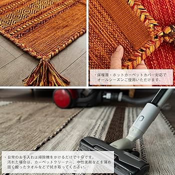 サヤンサヤンアジアンラグマットインドキリム約140x200 ラストカラーインド綿 Amazon | サヤンサヤン 幾何学 アジアン ラグマット インド