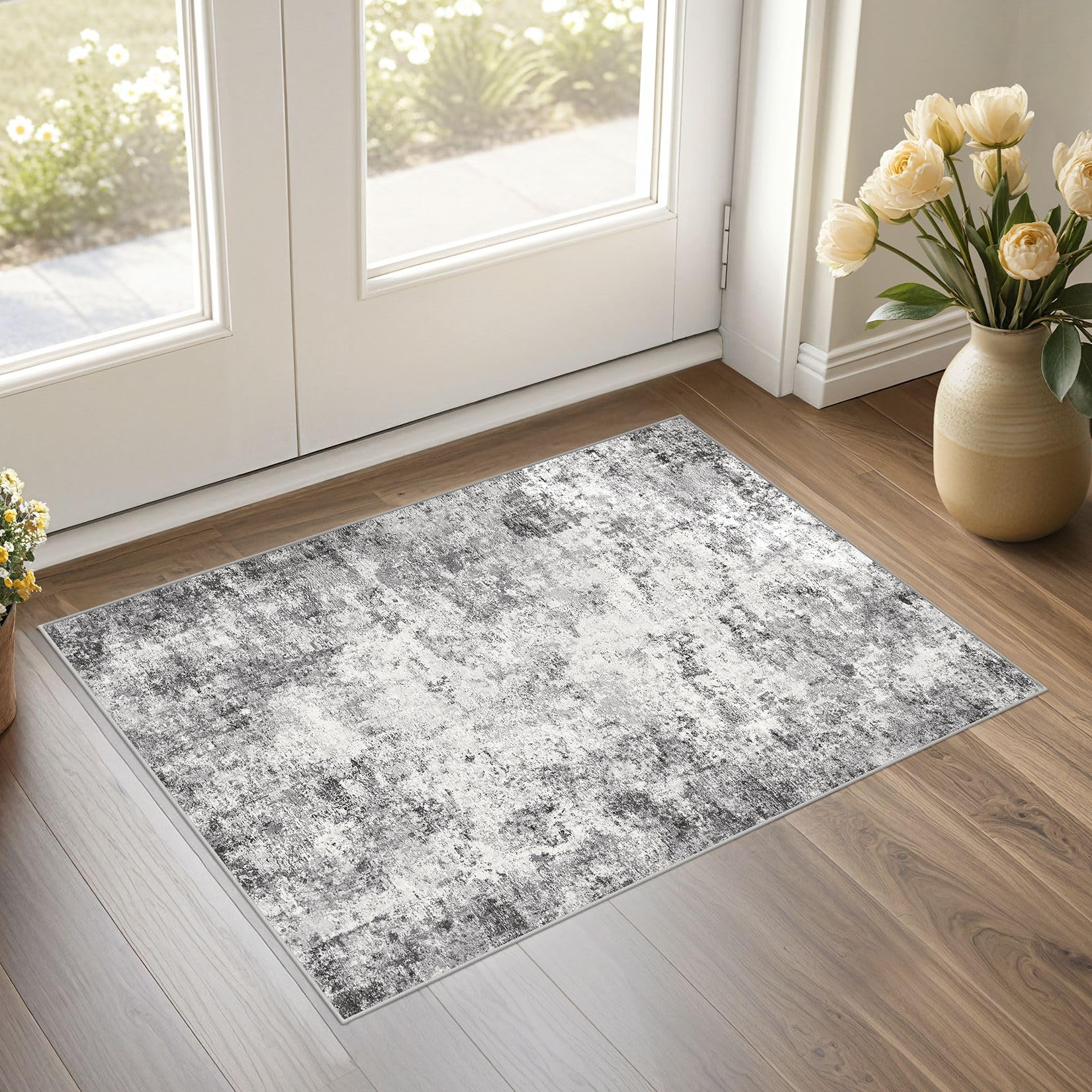 Amazon.com: UERMEI 2x3 Entryway Area Rug: Washable Neutral Modern
