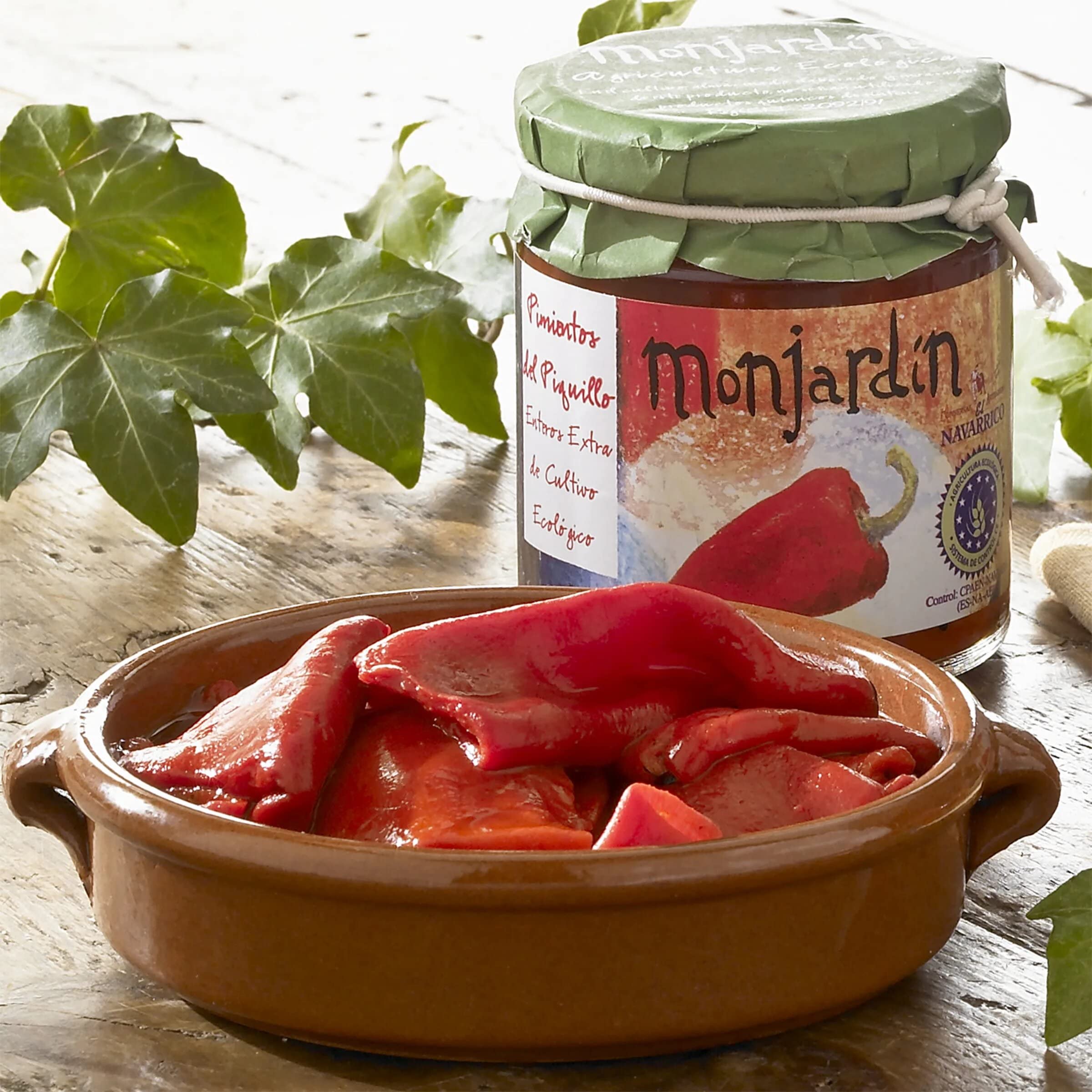 MONJARDIN - PIMIENTOS DEL PIQUILLO ENTERO EXTRA 220g BIO