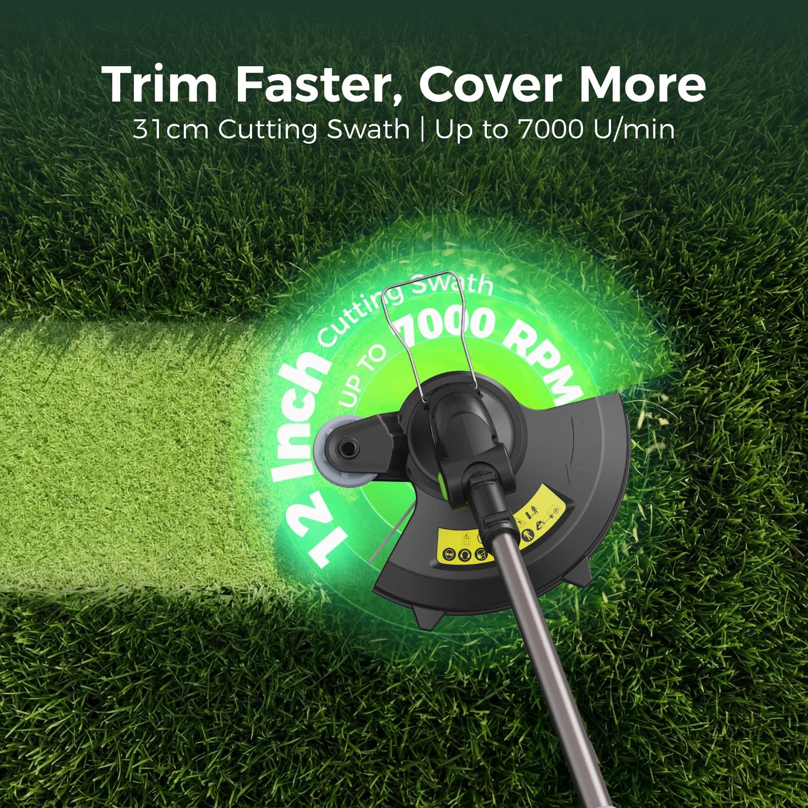 NovorikX 20V Cordless String Trimmer con 2.0Ah Batteria,