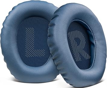 SOULWIT Professional Replacement Earpads Cushions for JBL Quantum 100/100X/100P/100M2 Q100/Q100X/Q100P/Q100M2, Quantum 350 Q350 Headphones, Ear Pads with Softer Protein Leather - Navy Blue