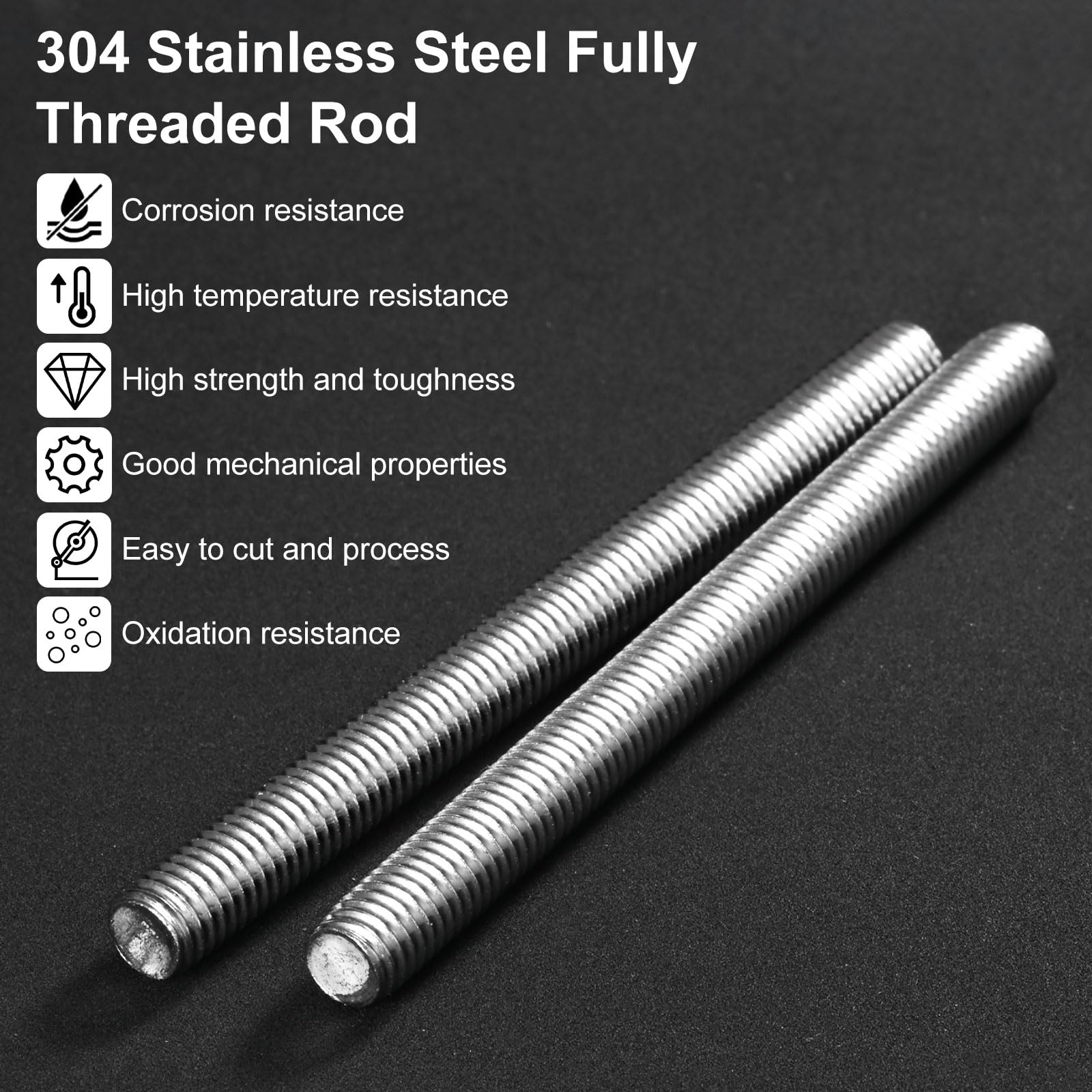 M METERXITY 5-Set Fully Threaded Rod - Image 2