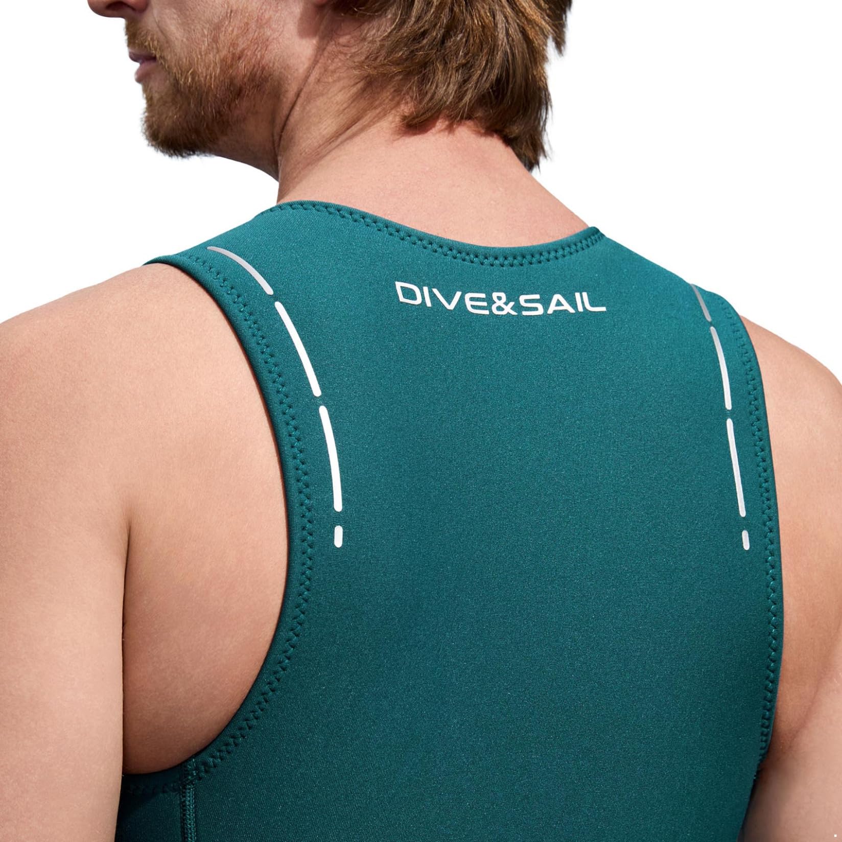 Runhomal 2mm de espesor mono buceo hombre traje de baño surf 1 pieza sin mangas cremallera frontal color puro snorkel natación