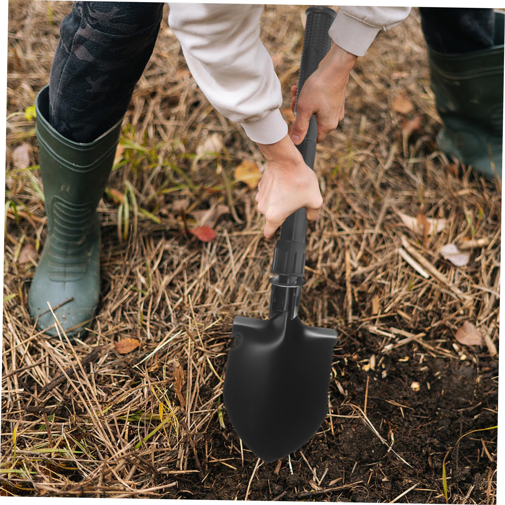BESPORTBLE Metal Detector Shovel Heavy Duty Beach Shovel with Rock Scoop Trenching Tool