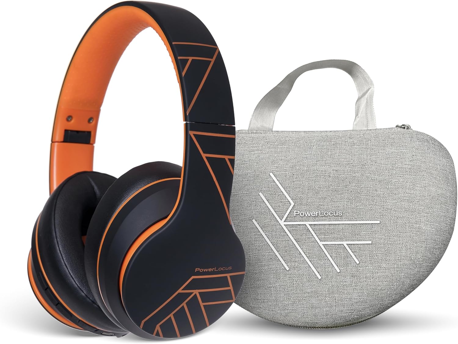 PowerLocus P6 Bluetooth Headphones and Hard Shell Carry Case