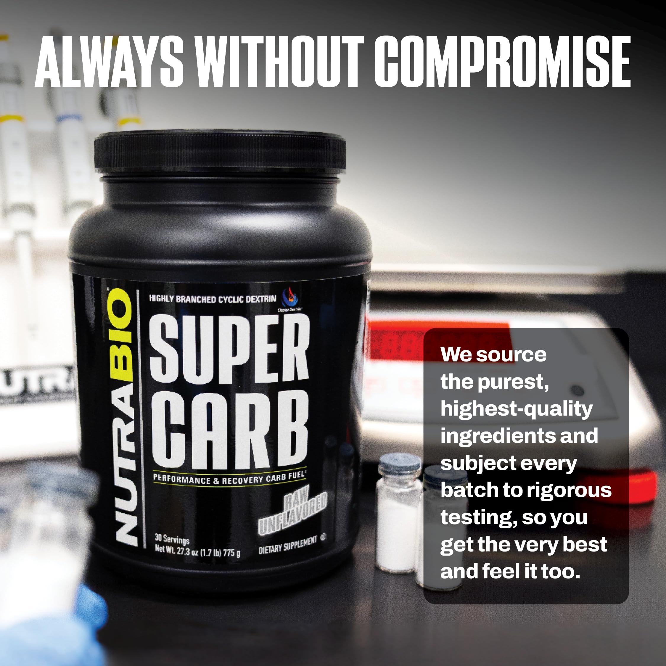 NutraBio Super Carb, Carbohydrate Powder with Cluster Dextrin & Electrolytes, Advanced Carb Supplement Powder for Workout Fuel, Performance, and Muscle Recovery, Cyclic Dextrin, Unflavored, 30 Sv — Amazon image 6