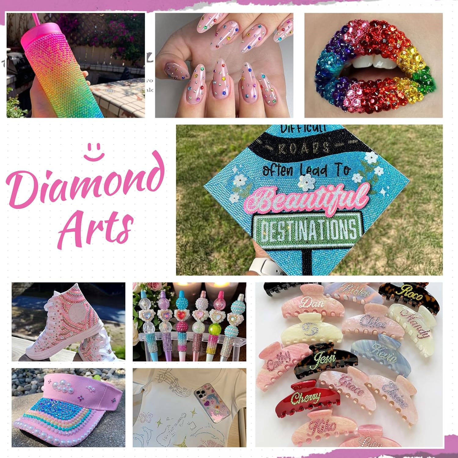 Zefy 40 Colors Resin Jelly Rhinestones for Bedazzling, 5mm 10000 Pcs Flatback Gems for Crafting, Bedazzling Kit with 3Pcs B7000 Glue for Clothing Shoes Nail Book Diamond Art - Image 5