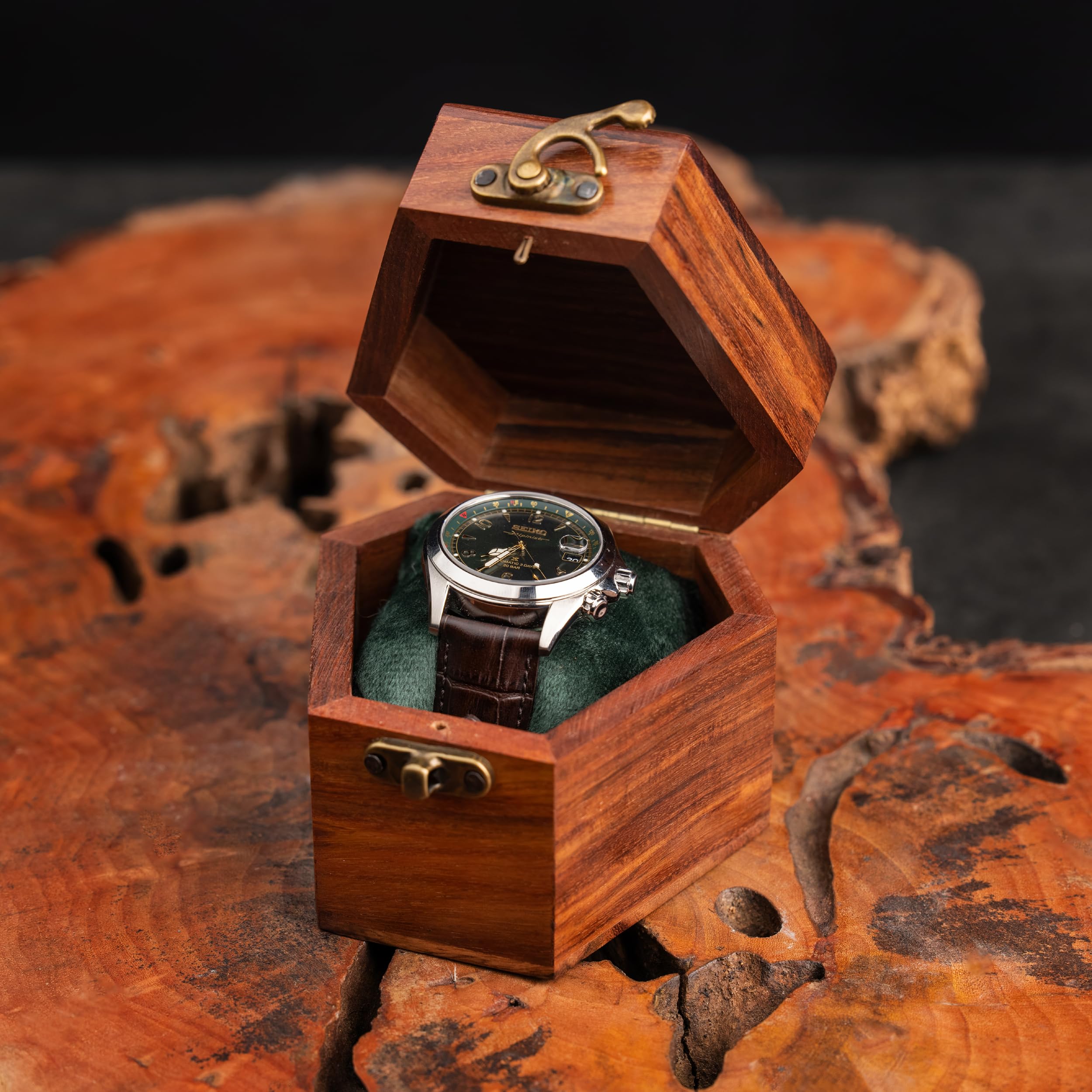 Organiseur de montres pour le voyage | Étui en bois HexaNest protecteur et compact