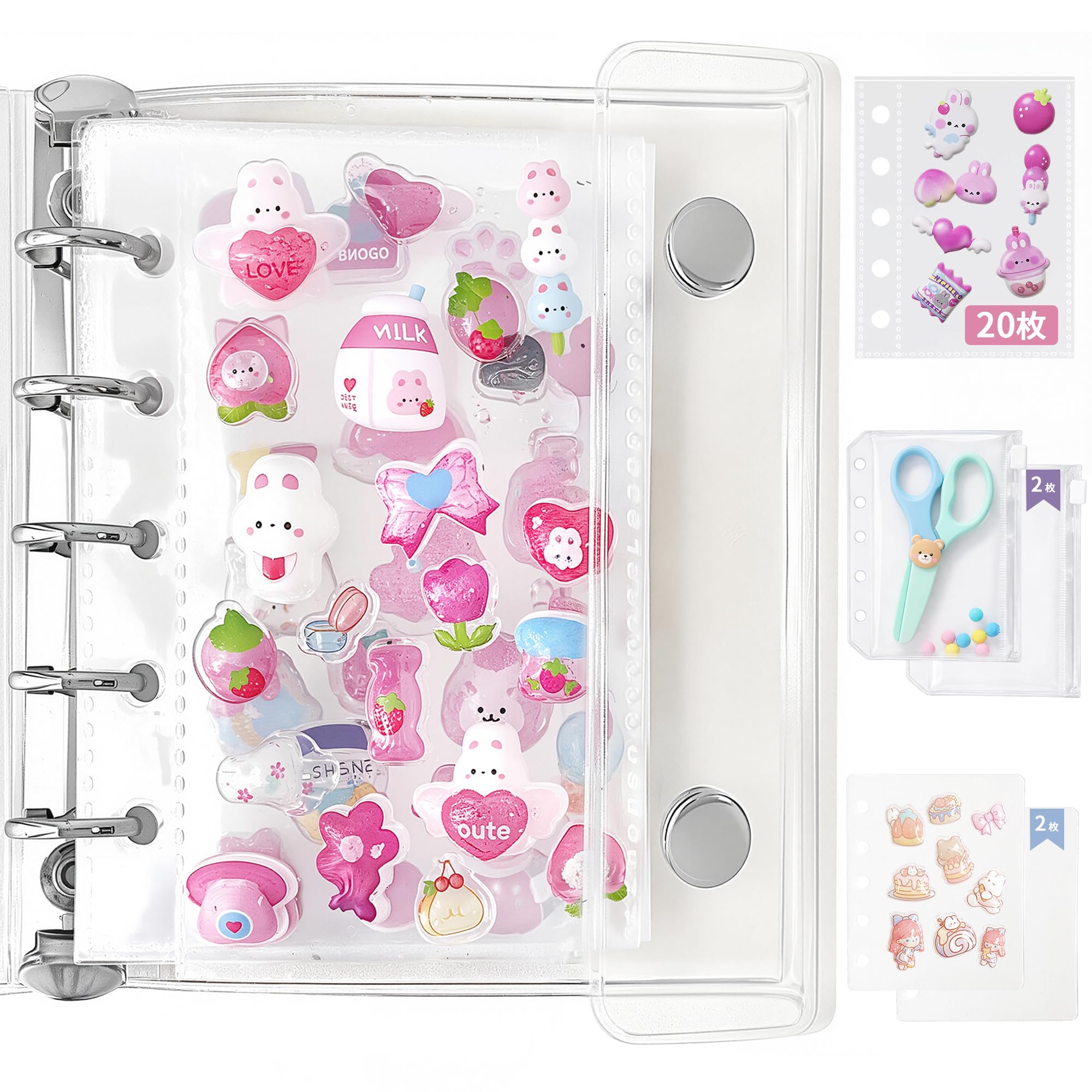 Amazon.co.jp: GOKEI シール帳 プラバン 透明 M5サイズ ミニ