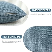 JOTOM 2 db Kék Díszpárnahuzat 50x50 cm - Modern Poliészter Huzat Kanapéra, Nappaliba, Hálószobába - Puha, Cipzáras Dekorációs Párnahuzat Sze 2