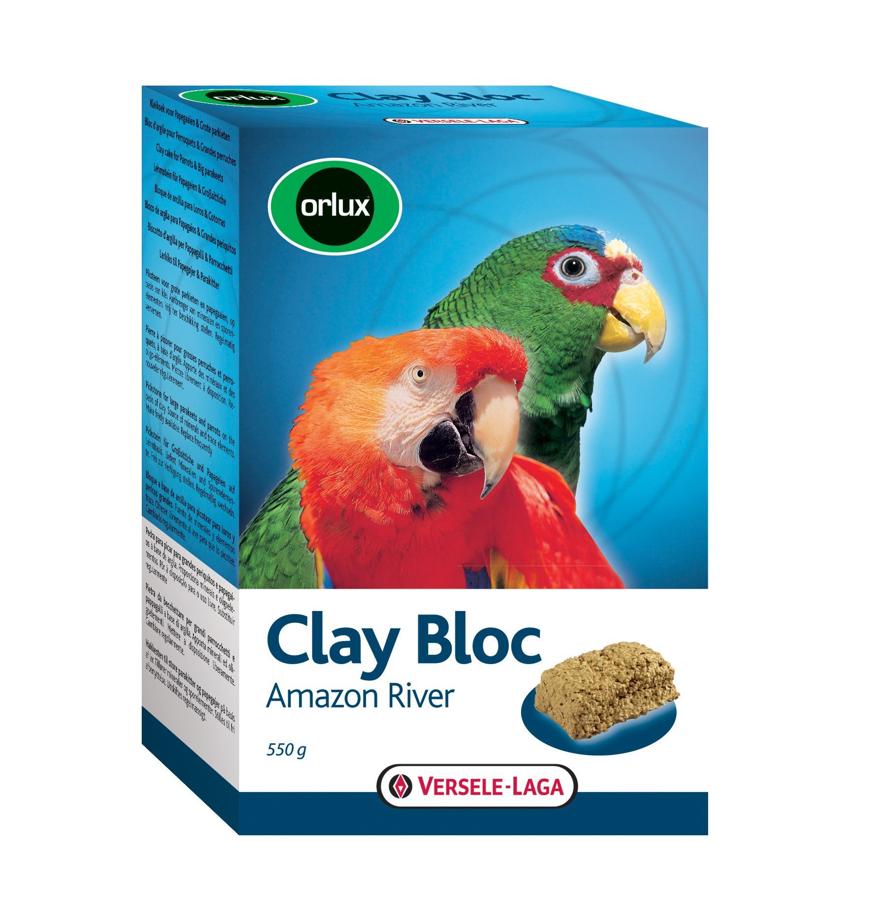 Versele-LagaVersele Laga Bloc d'argile a picorer Clay Bloc Amazon River Orlux pour oiseaux