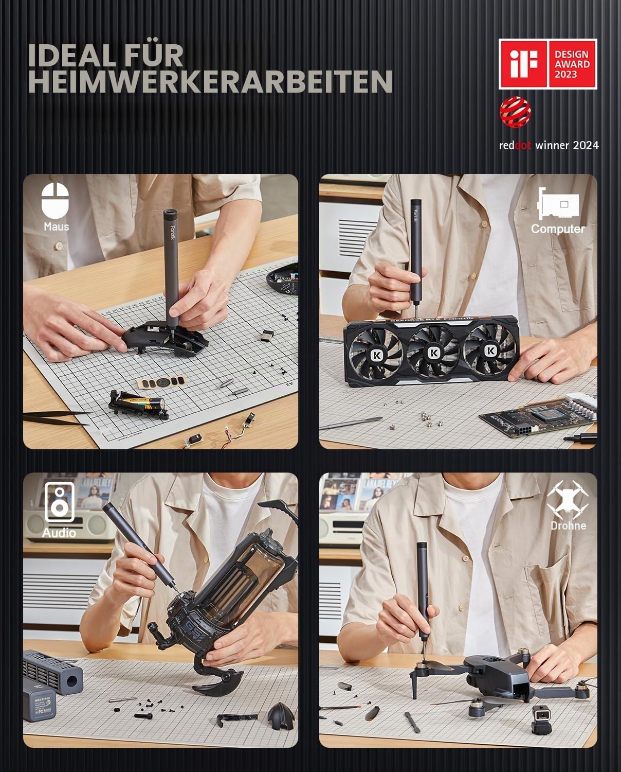 Fanttik E1 Max Mini Elektro Schraubendreher Set & S2 Pro 3,7V Akku-Schrauberset