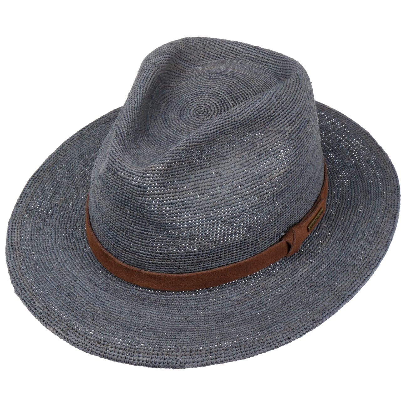 Stetson Maradino Travellerhut Häkel Raffiastroh Ledergarniturband Damen Herren Frühling Sommer