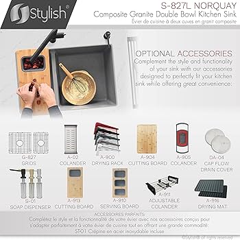 Stylish 27.25 x 18.75 Inch Drop In or Undermount Kitchen