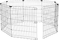 Vista 8 de Yaxa Basics Corralito plegable de metal octogonal para ejercicio de perros - Interior/Exterior, sin puerta, mediano (8 paneles, 24 x 36 pulgadas)