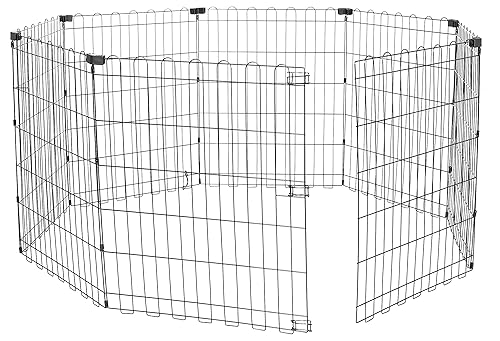 Amazon Basics Foldable Octagonal Metal Exercise Dog Playpen - Indoor/Ou,