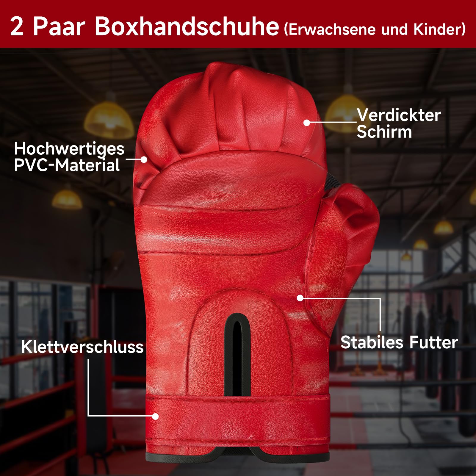 Zestaw bokserek treningowych, 121-145 cm, z regulacją wysokości, piłka odblaskowa, 2 pary rękawiczek, 1 pompka, boks, nadaje się dla profesjonalistów i początkujących