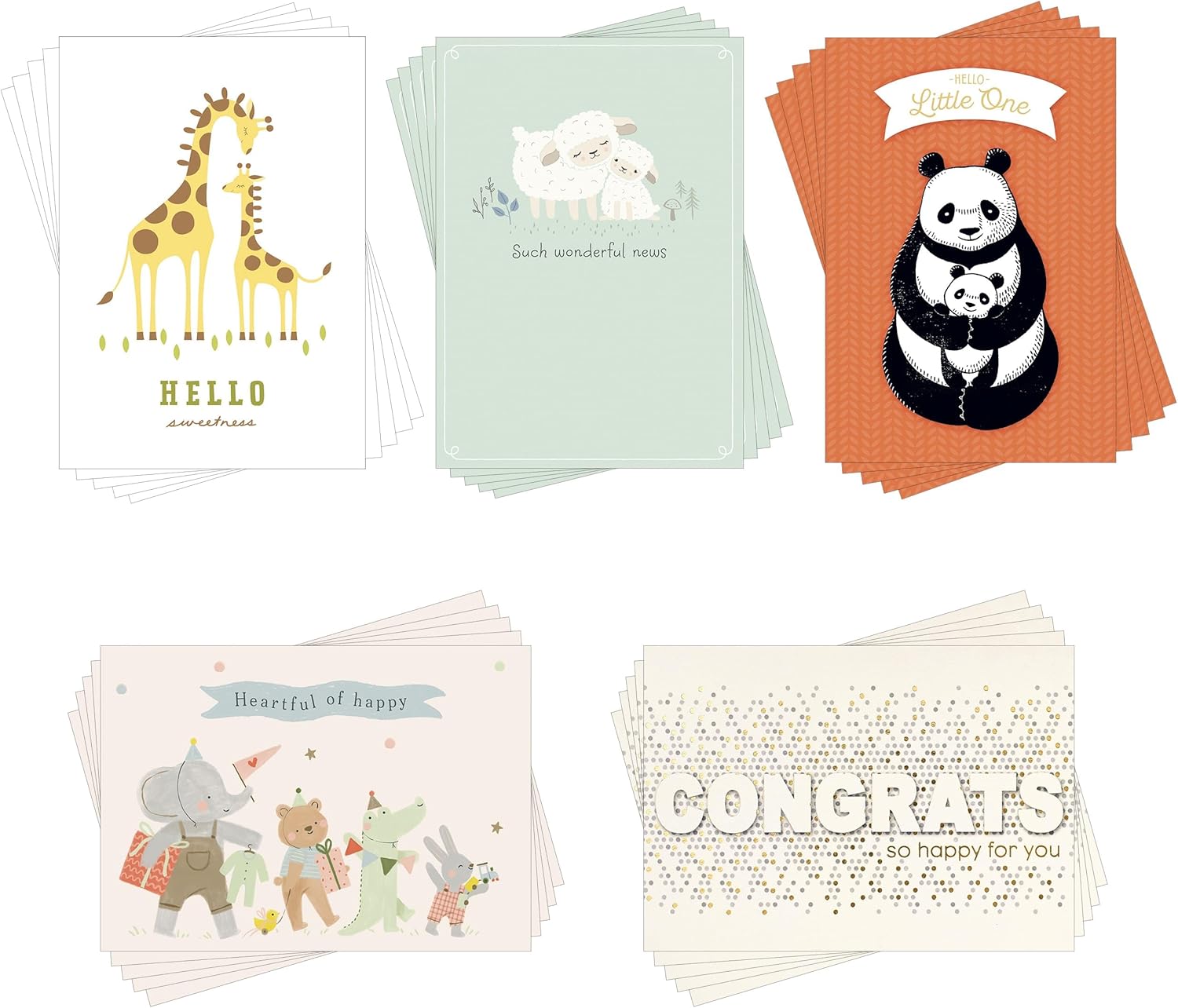 Hallmark Business Assorted Welcome Baby Cards for Customers and Employees (New Baby) (Pack of 25 Greeting Cards)