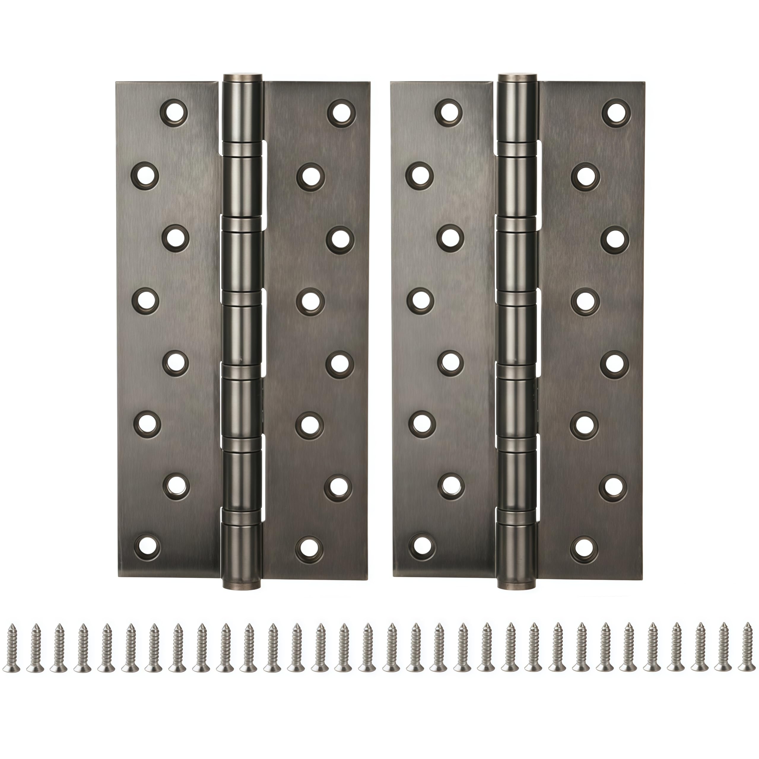 Hinges 2 Pack Heavy Duty Stainless Steel Hinges 8 Inch Gray