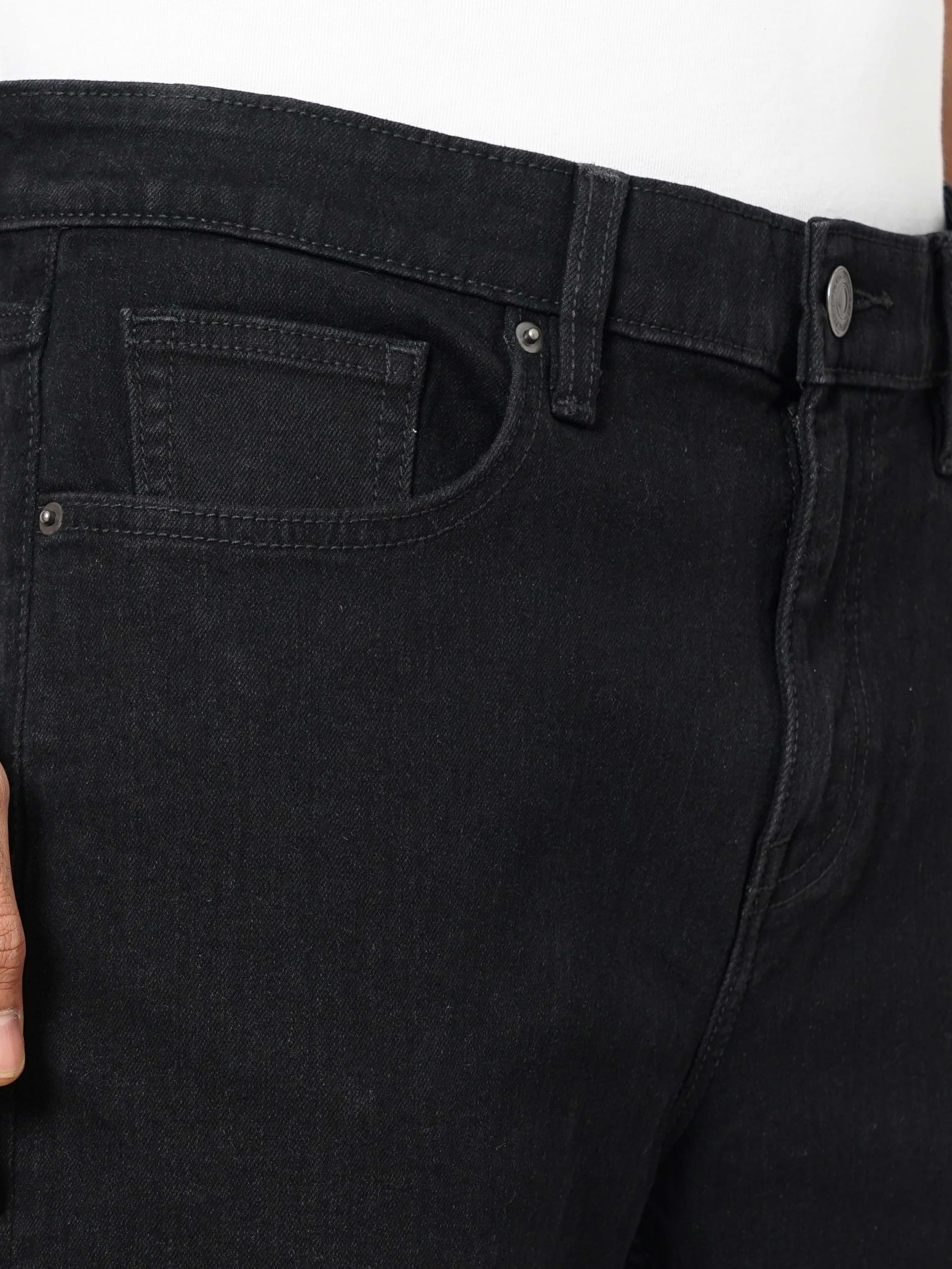 Celio Jeans da uomo in cotone slim fit tinta unita nera