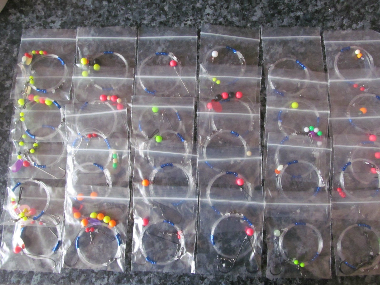 Sea fishing Rigs x 30 - Pulleys, Pulley Pennels, Flatfish Pulleys - Shore rigs