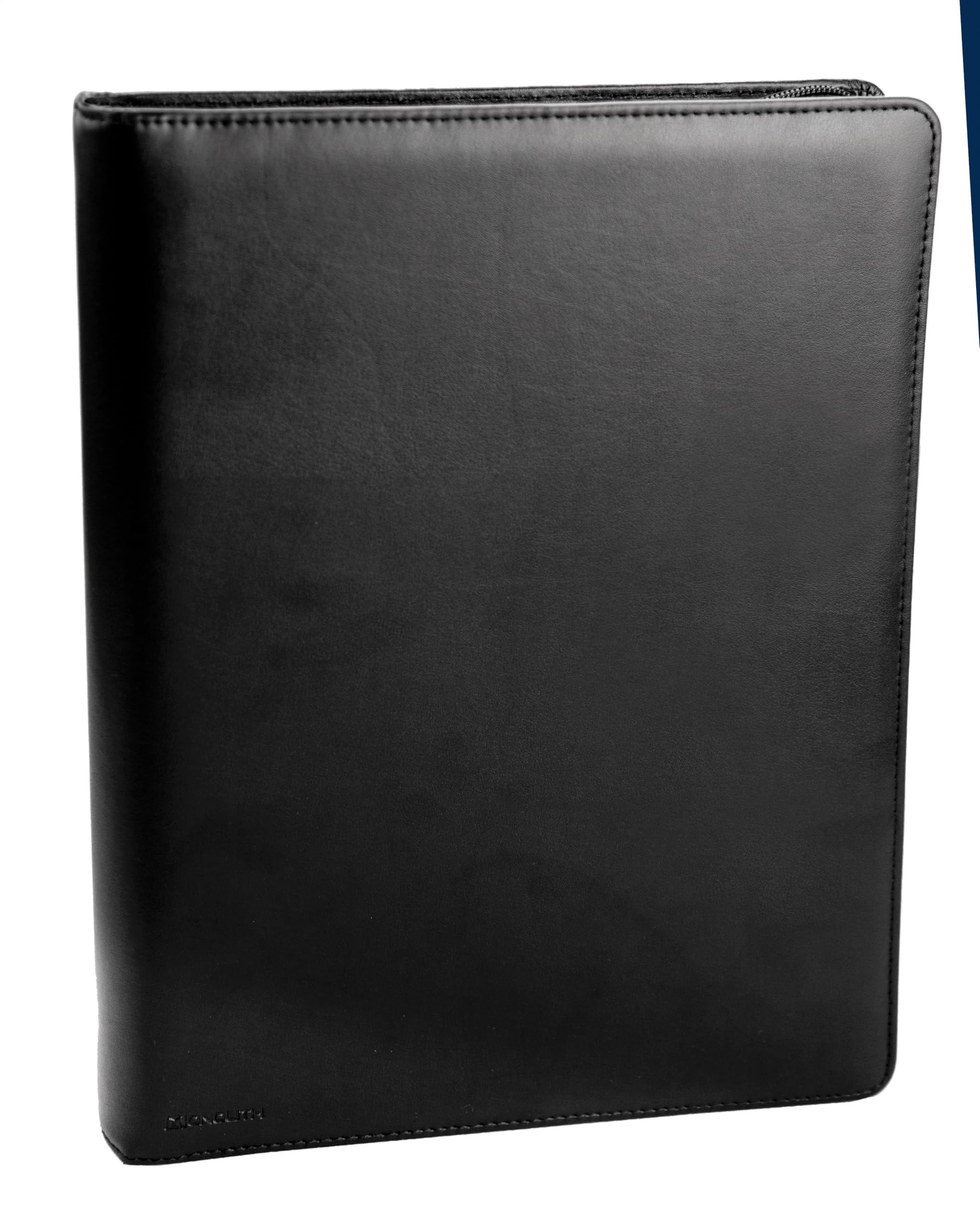 Monolith Leather Look Zipped Ring Binder With A4 Pad A4 Black