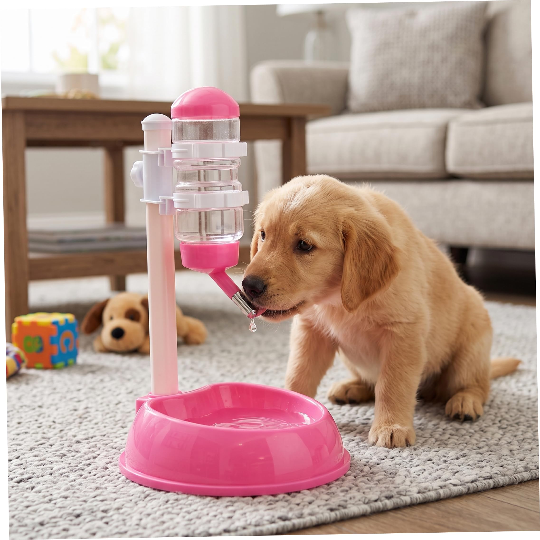 Dispenser per Bottiglie d'Acqua per Cani a Prova di perdite con Supporto, mangiatoia Portatile per Animali Domestici per Viaggi, Passeggiate, Cassa, Stile 2