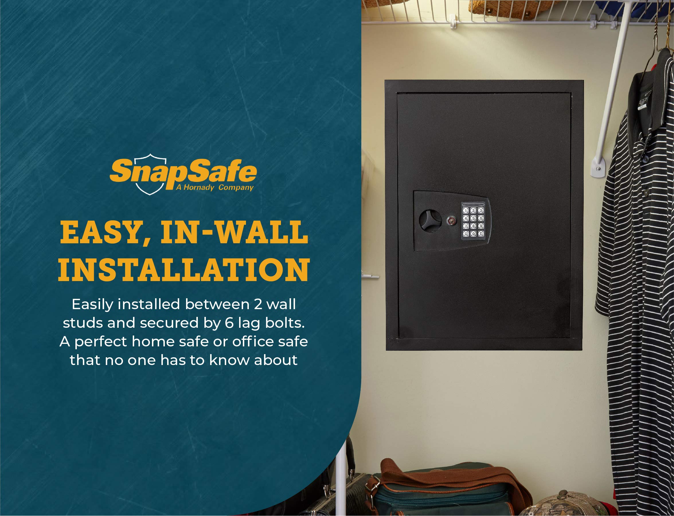 SnapSafe in Wall Gun Safe and Money Safe Hidden Safe Provides Security for Your Firearms