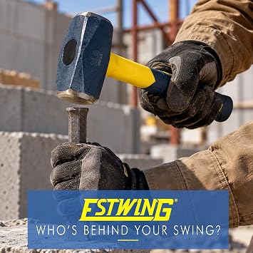 ESTWING Sure Strike Delme/Çatlak Çekiç - Fiberglas Kulplu ve Kaymaz Minder Kavramalı 2LB Kızak - MRF2LB